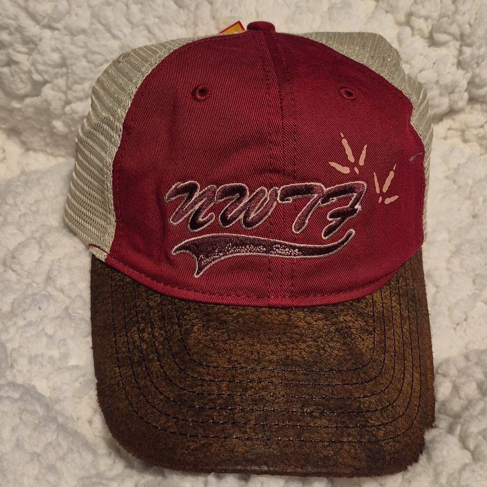 NWTF Turkey Dark Red Faux Suede Sliderback Hat - New